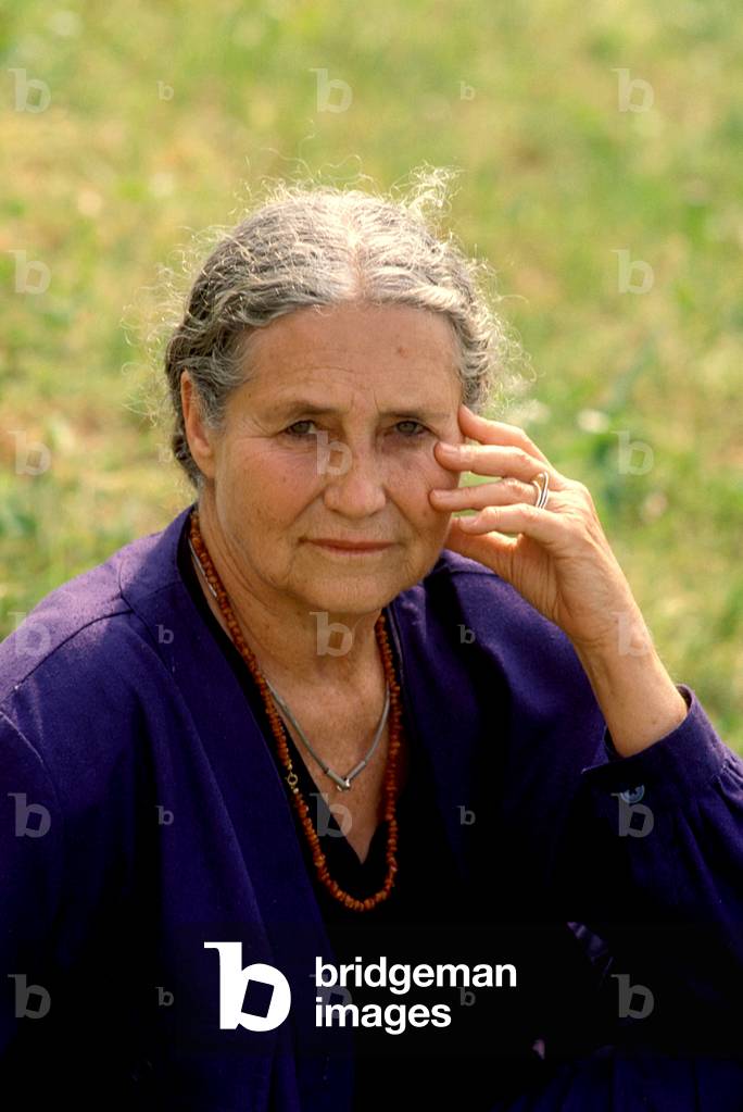 Portrait of writer Doris Lessing. 2001