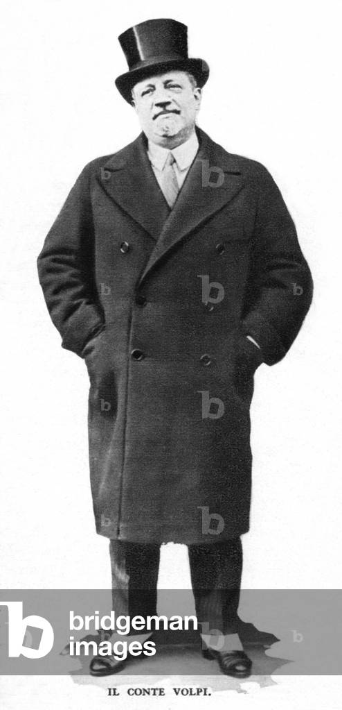 The Italian count Giuseppe Volpi di Misurata, 1928 (b/w photo)