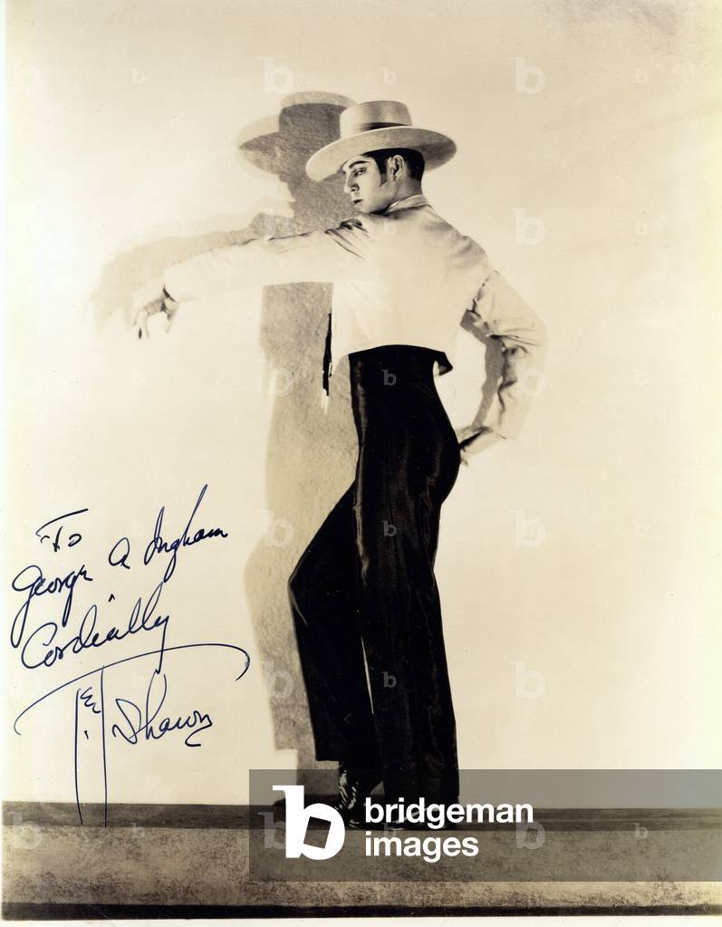 Portrait of American dancer Ted Shawn (1891-1972) with a flamenco dancer costume, 1925.