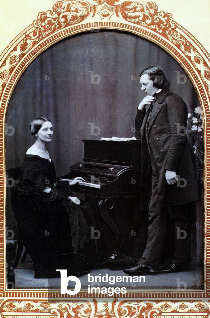 Immagine di Fotografia "Robert Schumann e sua moglie Clara Wieck Schumann" 1850