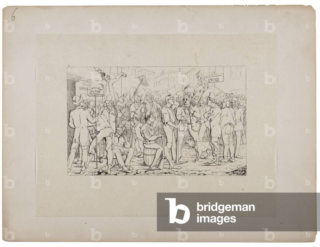 Enlistment of Sickles Brigade, c.1880-90 (etching)

