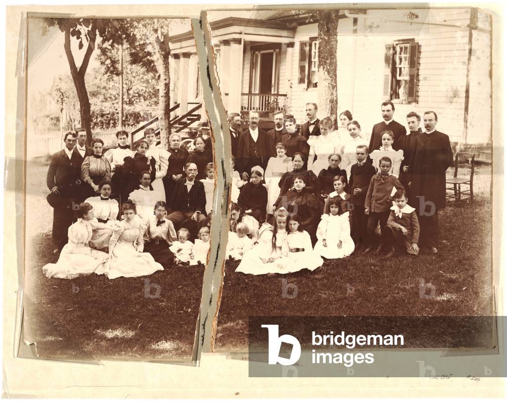 Albumen of Archer family (sepia photo)