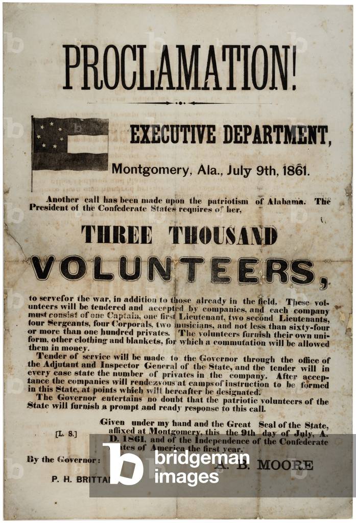 Recruitment broadside requesting three thousand volunteers, 9 July 1861 (litho)