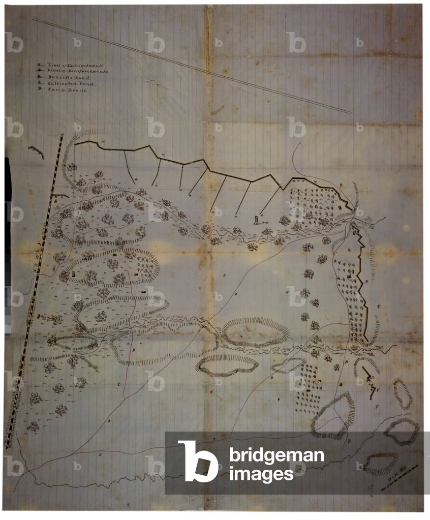 Confederate Civil War map of the Army of Mississippi camp at Corinth, Mississippi, May 1862 (litho)