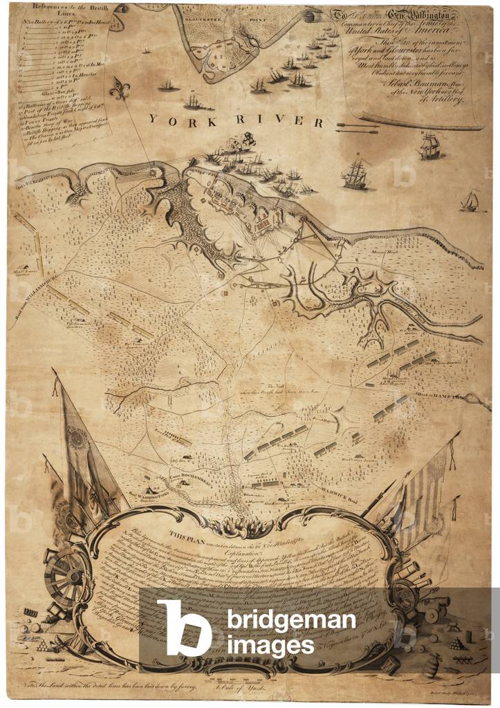 Plan of the investment of York and Gloucester (Va.) [Yorktown], c.February 1782 (litho)