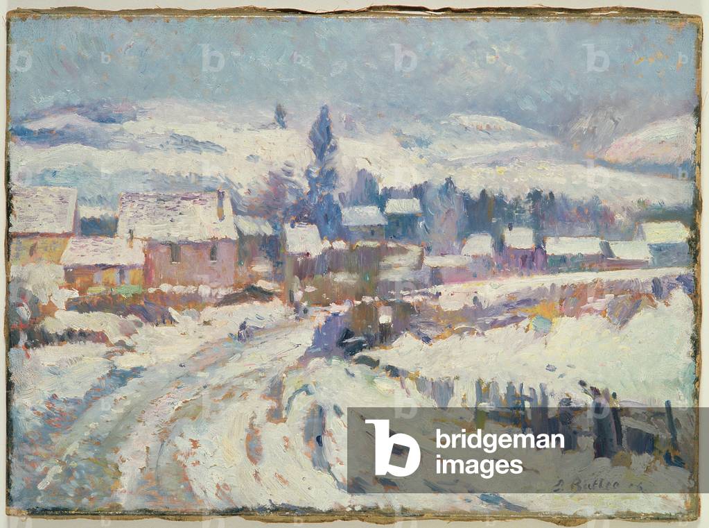 Dorf im Schnee, 1906