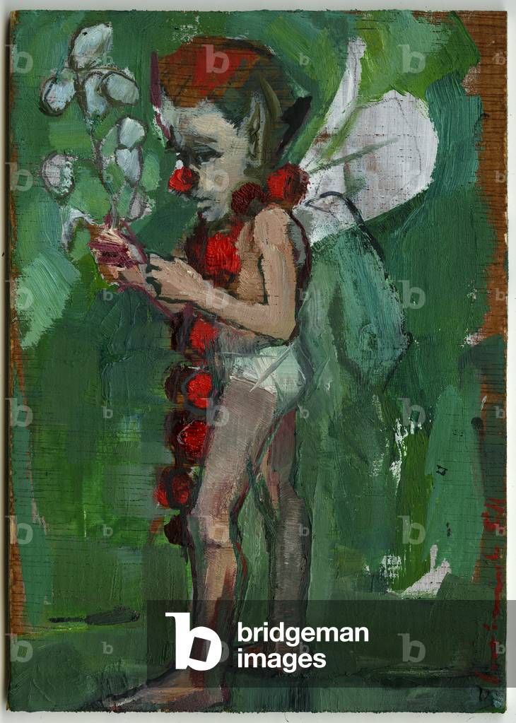 Puck as a Clown, 2017 (oil on panel)