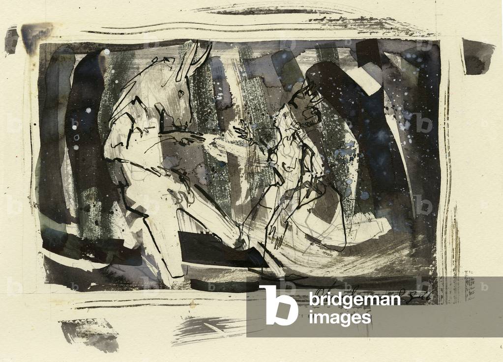 Bottom & Titania, 2017 (pen & ink with wash on paper)