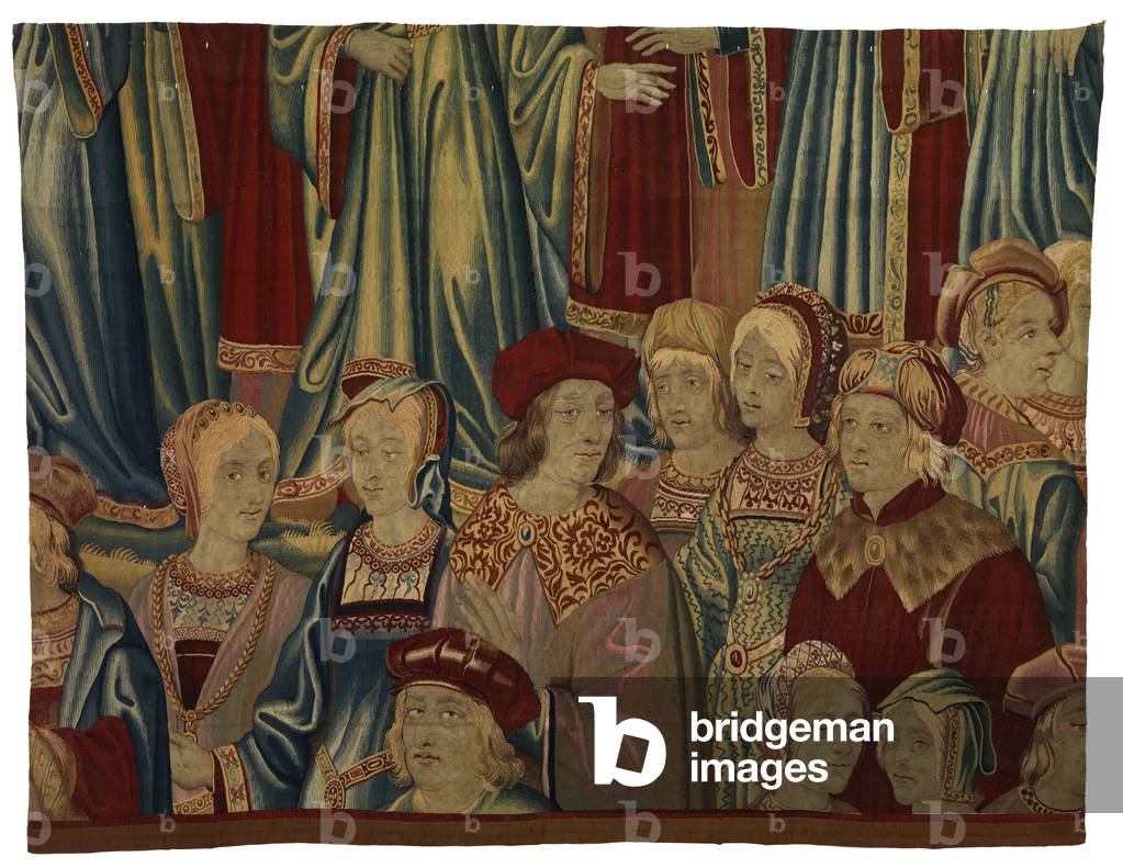 Tapestry fragment, Comtiers, made in Brussels, Belgium, c.1520 (wool & silk) 