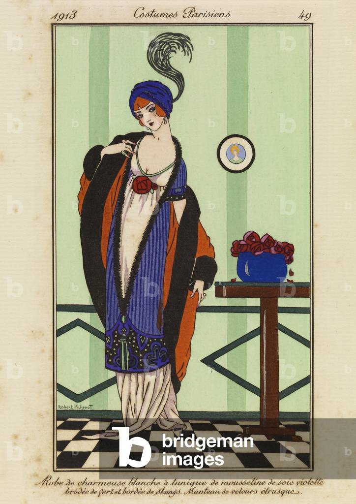 Plate 49 from 'Costumes Parisiens', 1913 (pouchoir print)