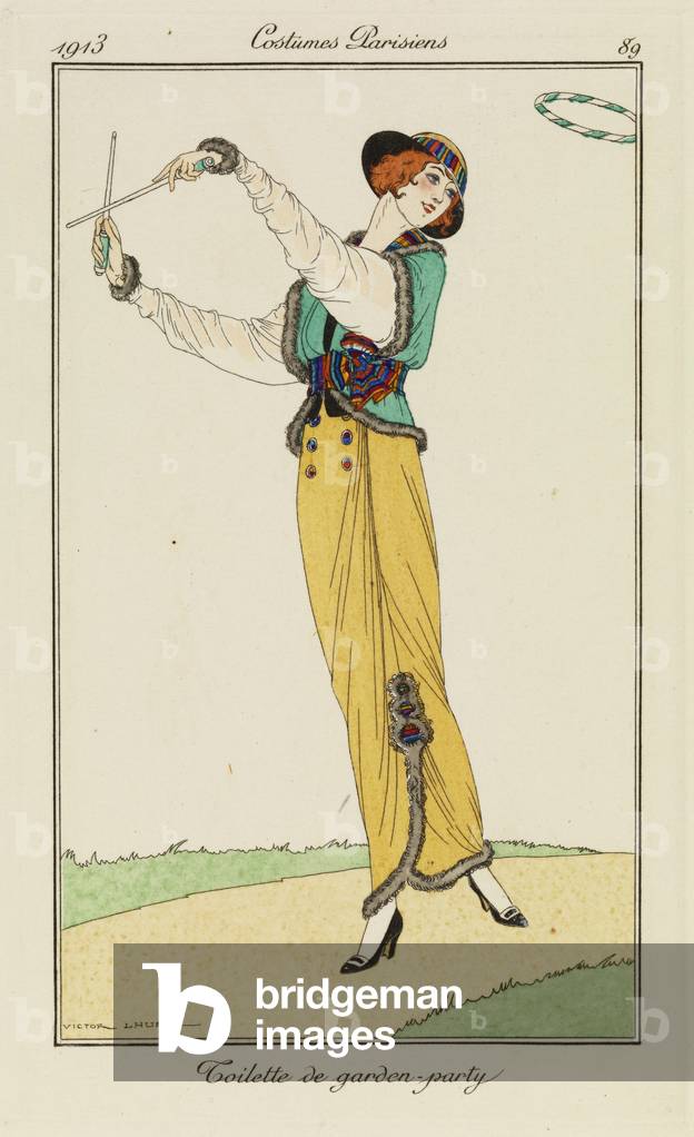 Plate 89 from 'Costumes Parisiens', 1913 (pouchoir print)