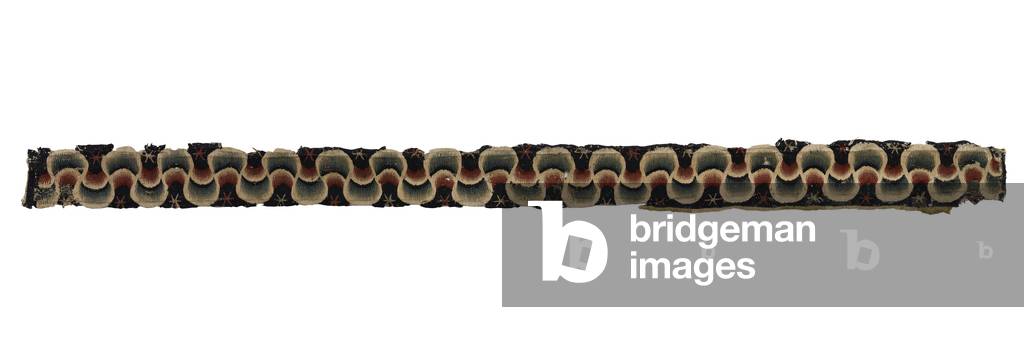 Tapestry border fragemt, from Nuremberg, c.1460-70 (linen, wool & metal threads)