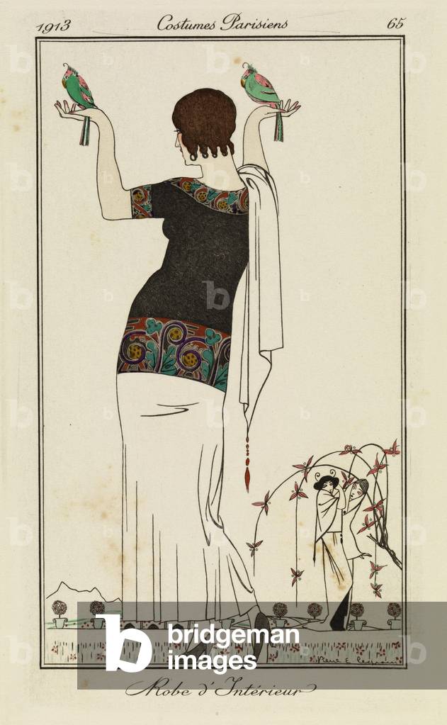Plate from 'Costumes Parisiens', 1913 (pouchoir print)