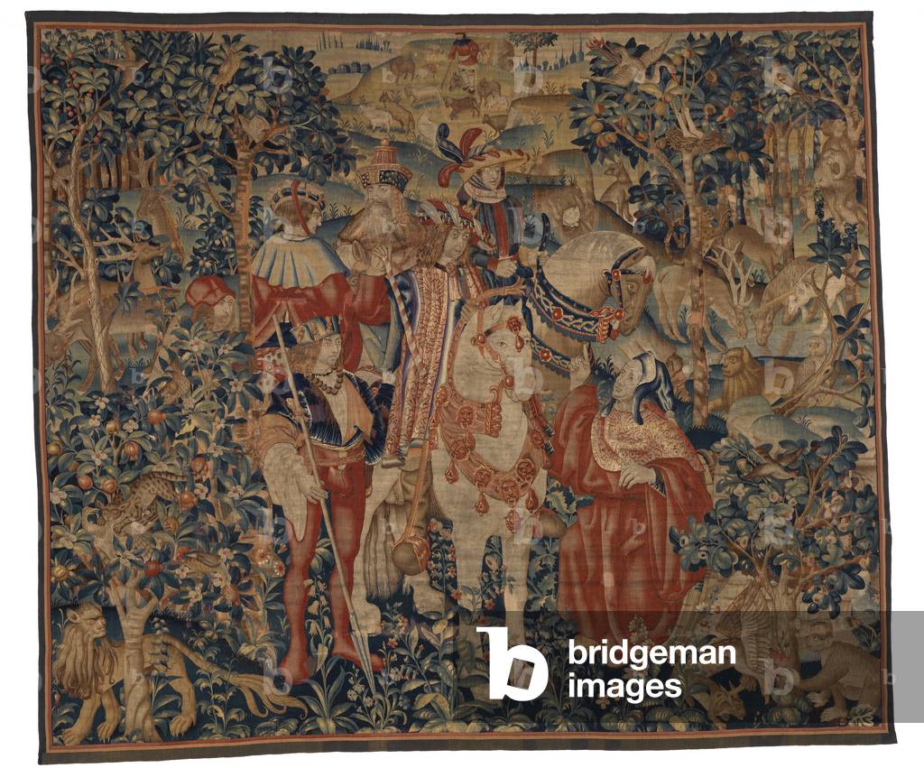 Tapestry, Alexander and Diogenes, late 15th-early 16th century (wool & silk)