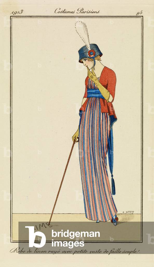 Plate 95 from 'Costumes Parisiens', 1913 (pouchoir print)