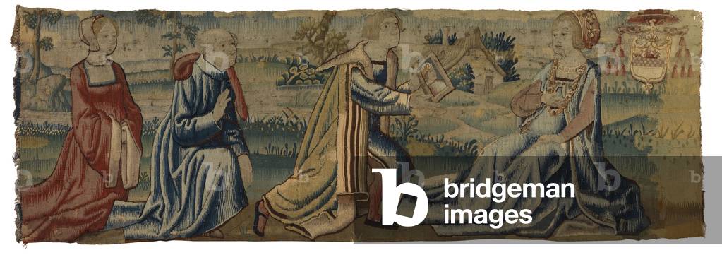 Tapestry, Proposal of Marriage by Proxy, from Belgium (wool)