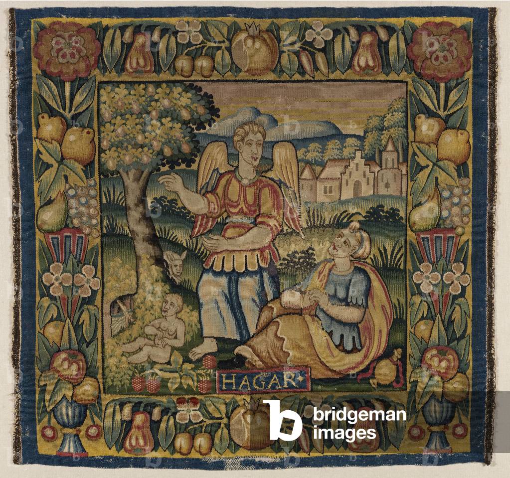Tapestry, Hagar and Ishmael, made in Amsterdam, Holland or Hamburg, Germany, early 17th century (tapestry) 