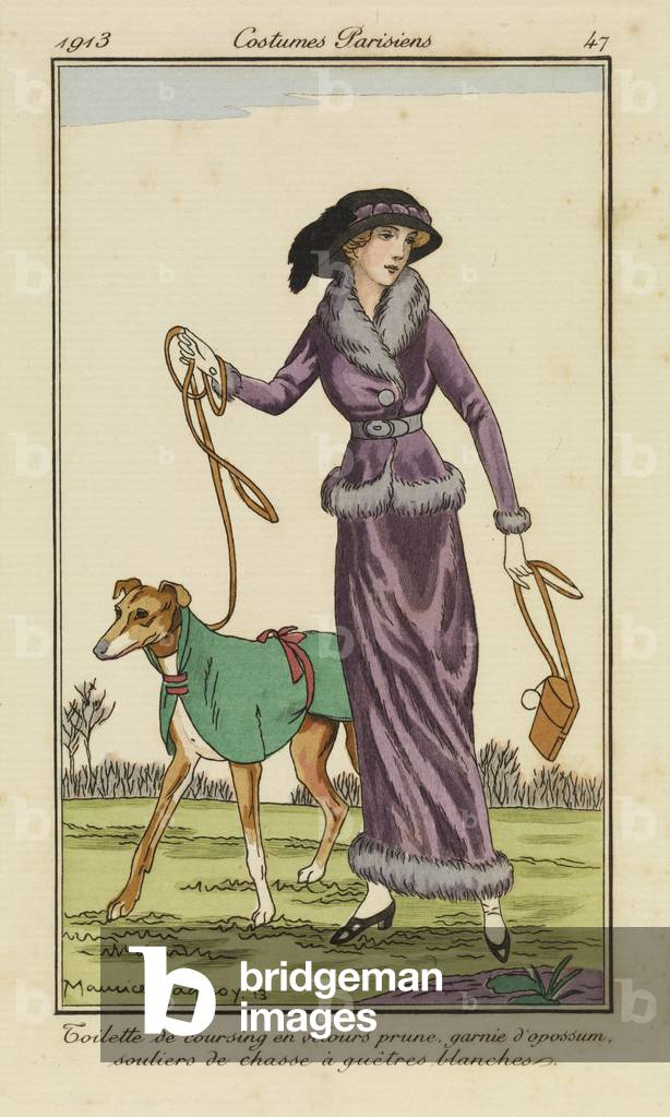 Plate 47 from 'Costumes Parisiens', 1913 (pouchoir print)