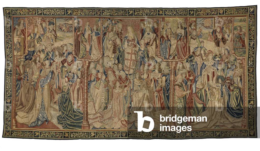 Tapestry, Triumph of the Virgin or Madonna, made in Brussels, Belgium, c.1500 (wool & silk) 