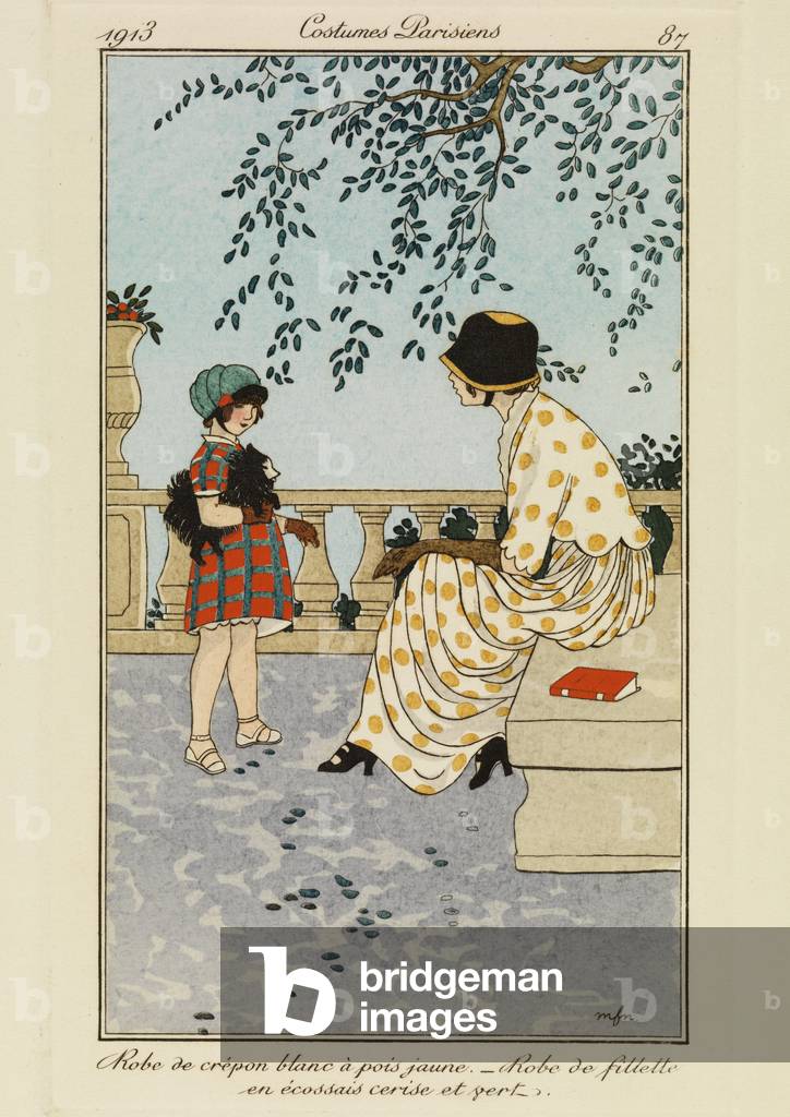 Plate 87 from 'Costumes Parisiens', 1913 (pouchoir print)