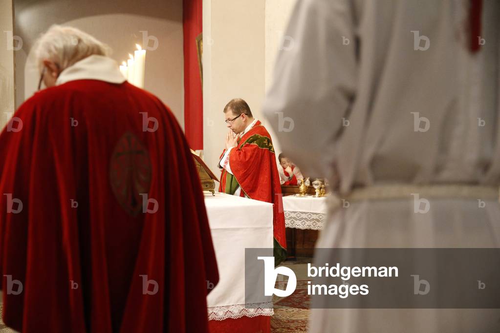 France, Seine-Saint-Denis, Villemomble : Holy week, Palm sunday mass
