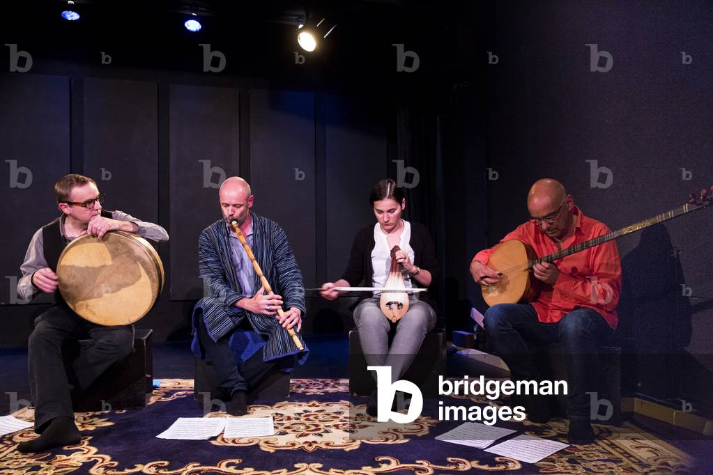 Lale Ensemble performing traditional Ottoman music at the Mandapa center, Paris, France (photo)