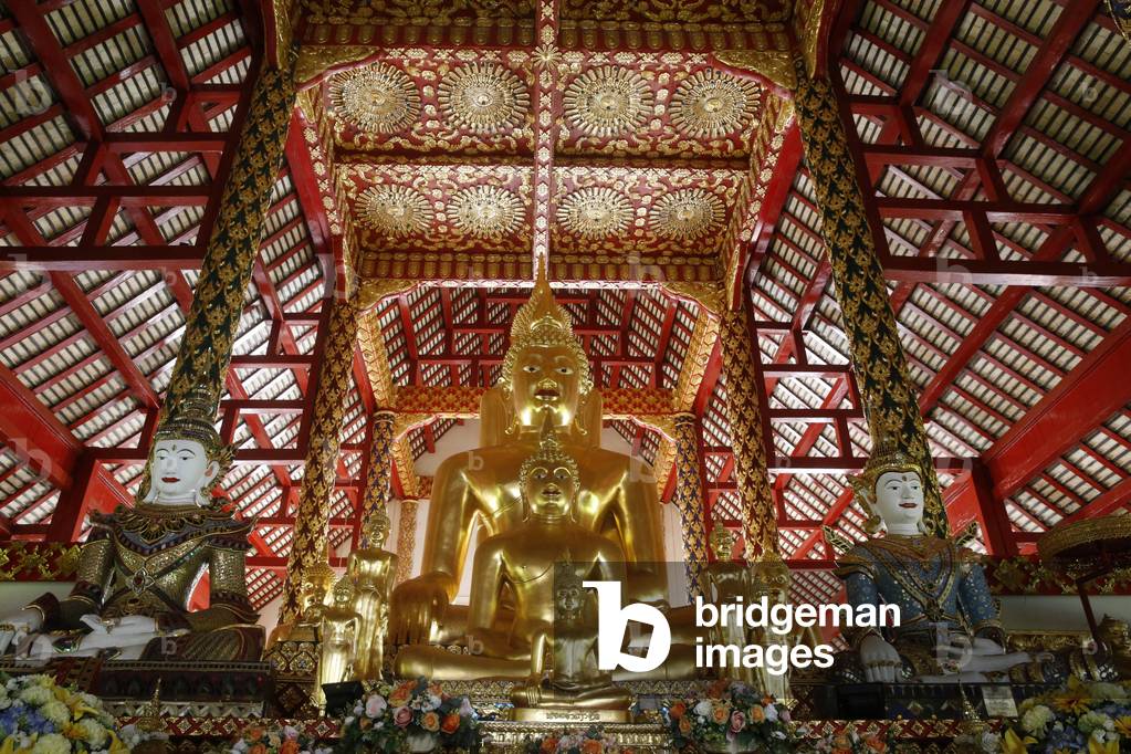 Buddha statues in Wat Suandok, Chiang Mai. Thailand. Thailand