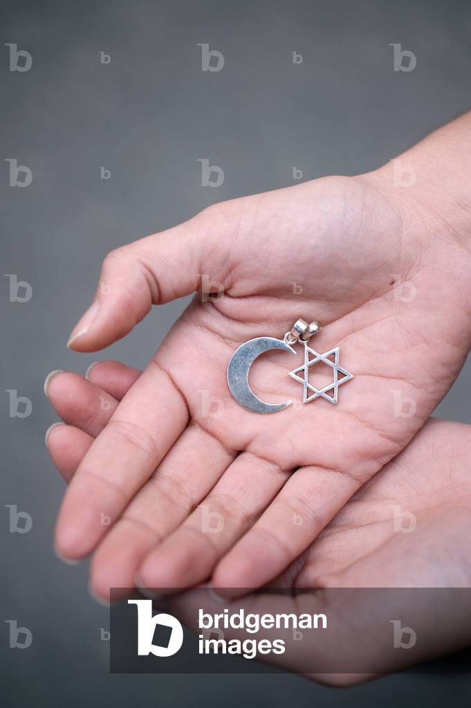 Christian & muslim symbols, Paris, France