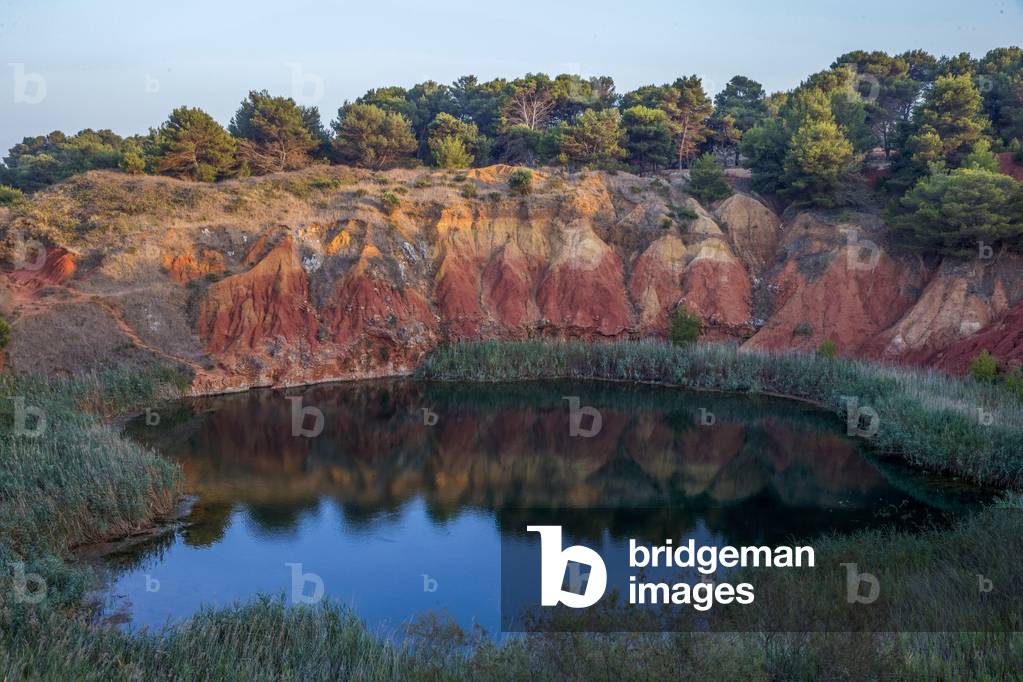 Bauxite lake in Otranto, Italy (photo)