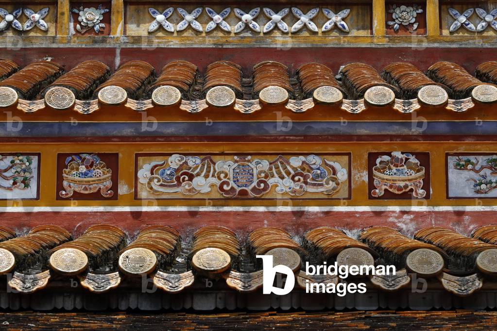 Hue Royal Antiquities Museum, Ceramic tiles, Hue, Vietnam, 2019 (photo)