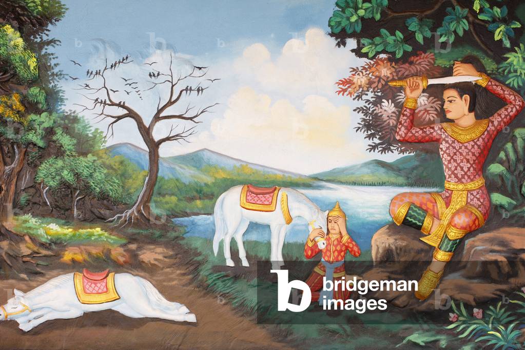 Preah Prom Rath-Monastery Vita del BudddaLa Grande Tonsure: il Buddha si taglia i capelli con la spadaPoi ha c