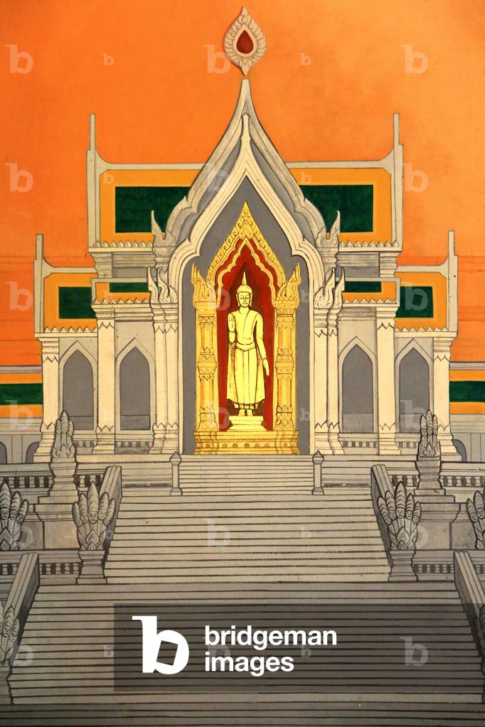 Buddha. Tempio di marmo. Wat Benchamabophit Dusitvanaram Ratchaworawiharn. 1899. Bangkok. Tailandia