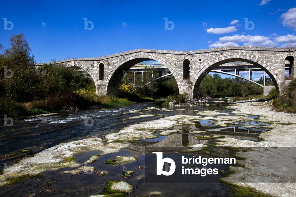 Old stone bridge near Gjakove, Kosovo, 2018 (photo)