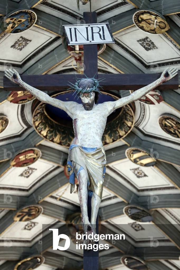 St Nicholas Cathedral, Christ on the Cross, 15 th century, Fribourg, Switzerland (photo)