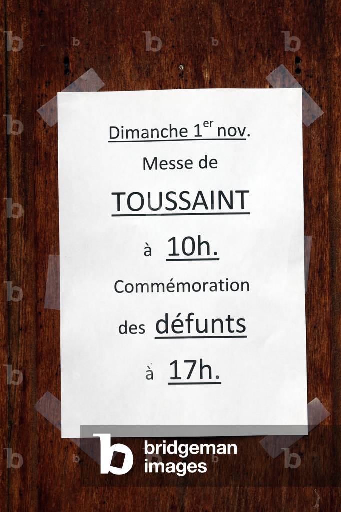 All Souls' Day and  the Commemoration of All the Faithful Departed. Catholic clbration.  France.