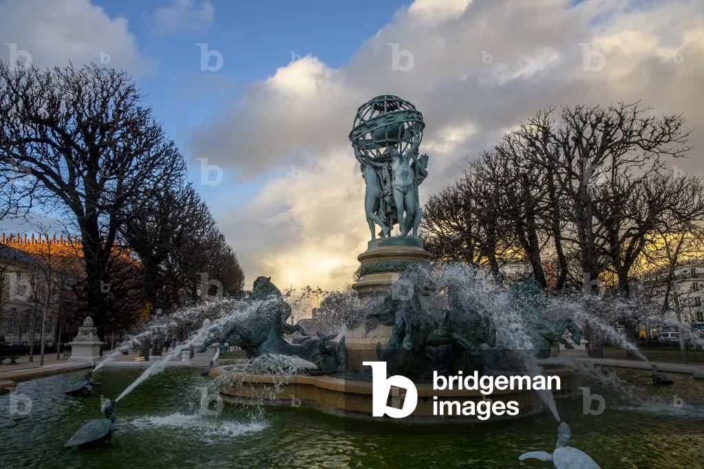 Fontaine de l'Observatoire, also known as Fountain of the 4 parts of the world by Jean-Baptiste Carpeaux in Paris, France