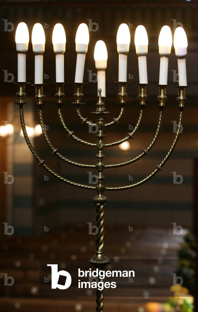 Hanoukiah in the Geneva Great synagogue Geneve Suisse