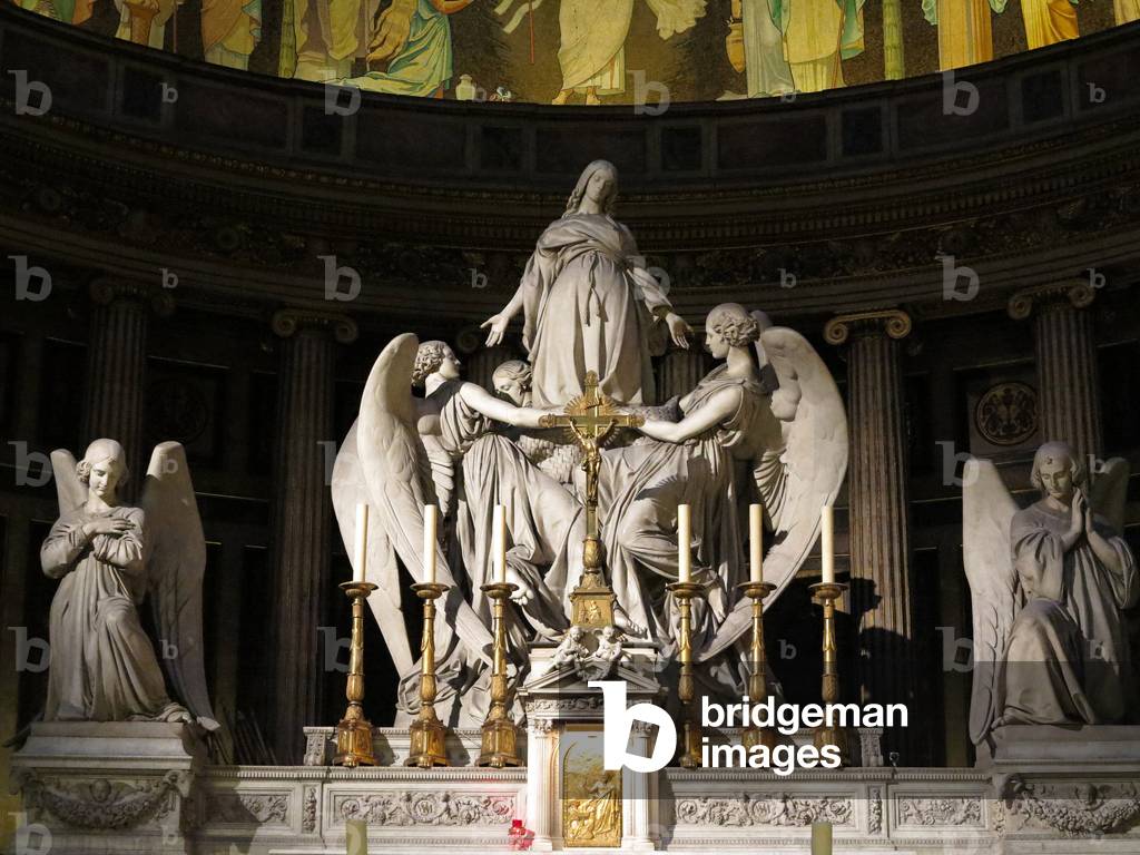 Sculpture in La Madeleine church Paris France