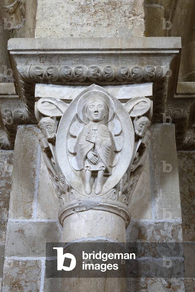 Saint Mary Magdalene basilica, Vezelay, France. Capital : Daniel