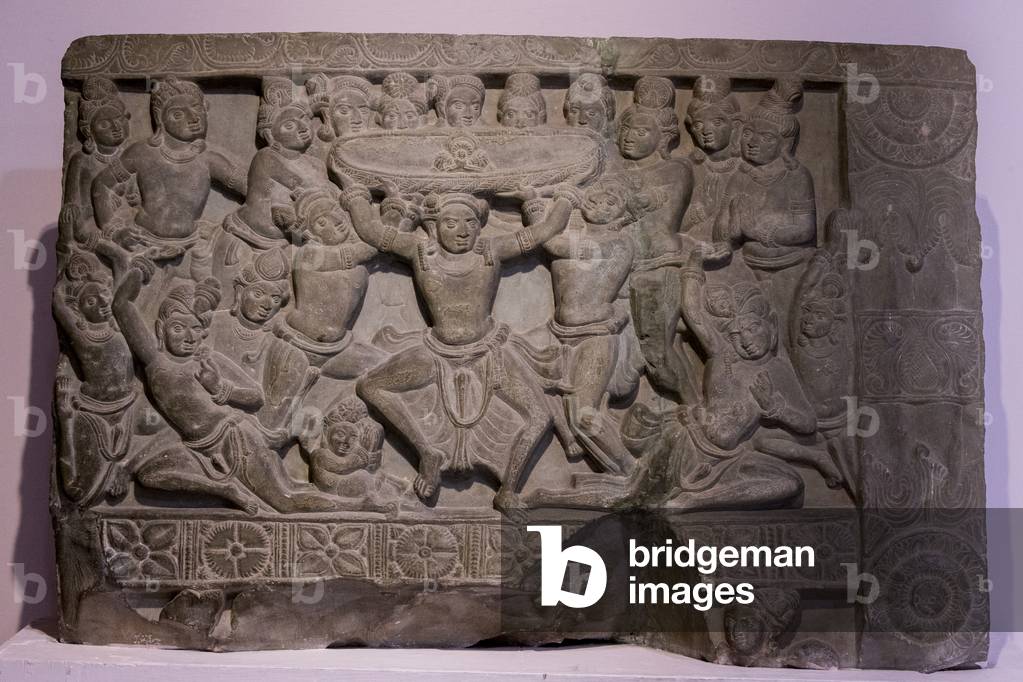 Adoration of Turban, Ikshvaku, 3rd century A.D., Nagarjunakonda, Uttar Pradesh, India (stone)