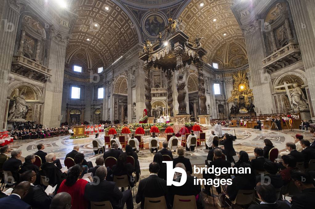 Pope Francis presides over an Ordinary Public Consistory for the creation of new cardinals in Saint Peter's Basilica at the Vatican, 2019 (photo)