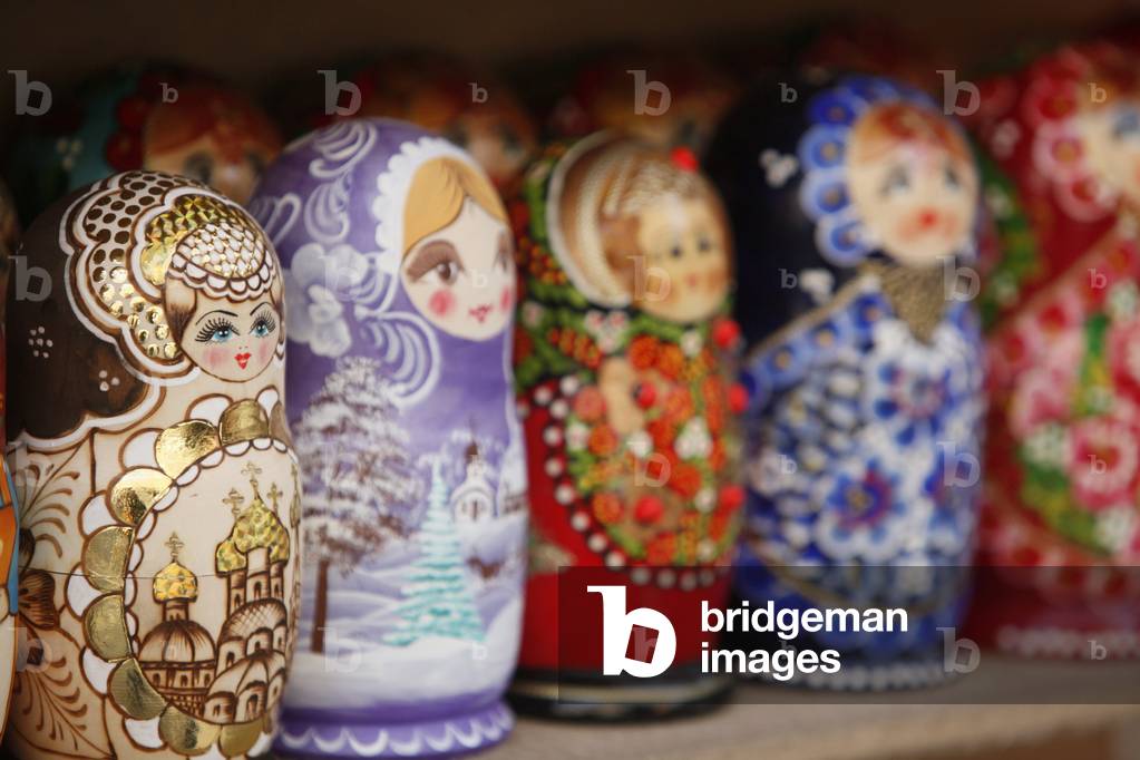 Matryoshka (babushka) dolls. Saint Petersburg Russia