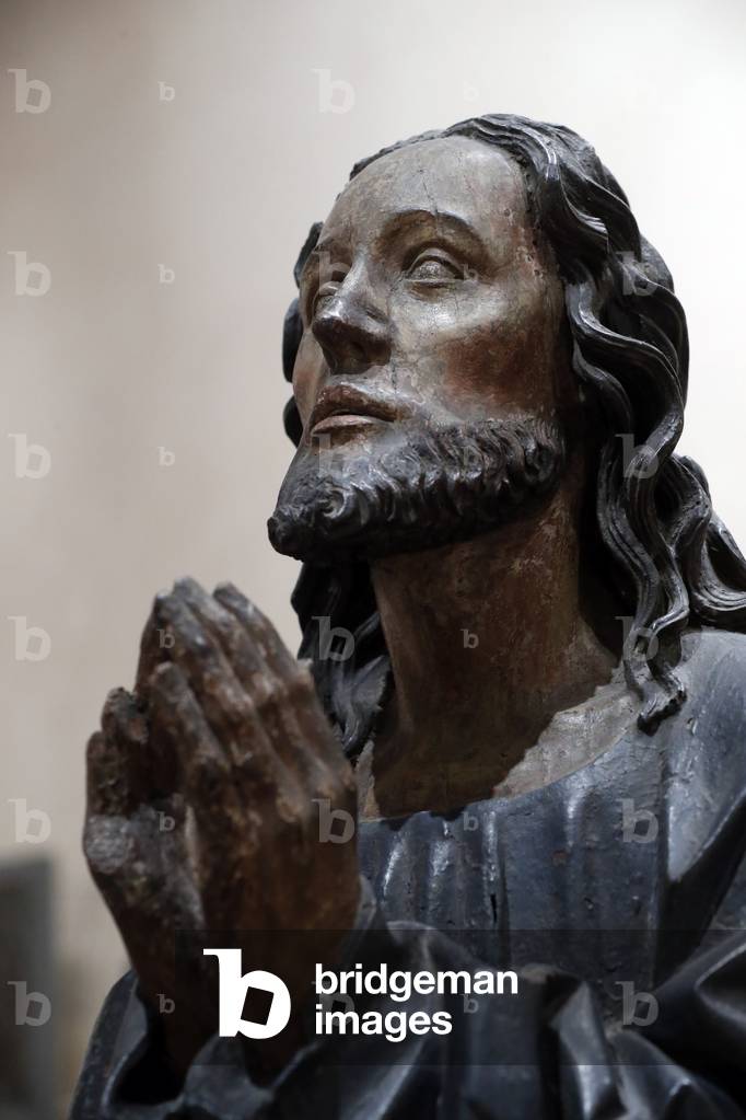 Christ on Mount of Olives (polychrome wood)