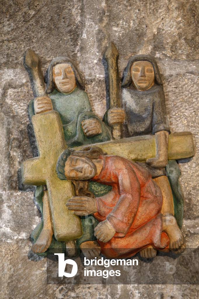 Notre Dame d'Orcival basilica, Orcival, France, Station of the cross (photo)