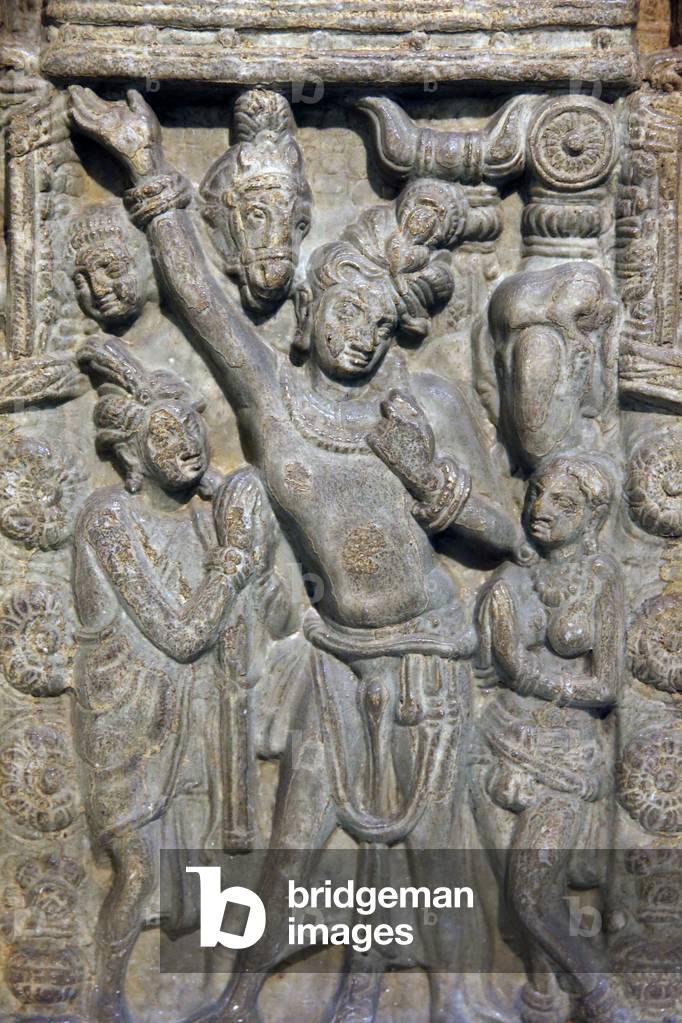Adoration of Stupa, Ikshvaku, 3rd century A.D., Nagarjunakonda, Andhra Pradesh (limestone)
