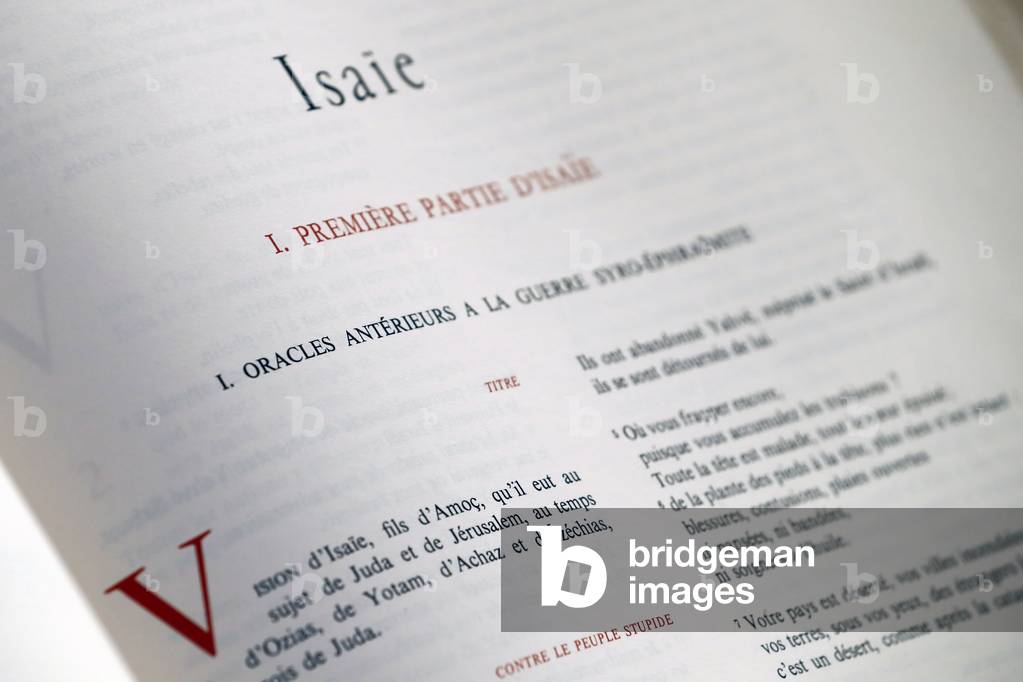 Sainte Bible.  L'Ancien Testament.  Prophetic book. Isaiah.  France.