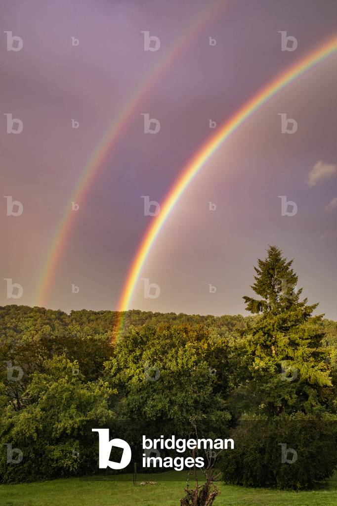 Rainbow in Le Mesnil en Ouche, France