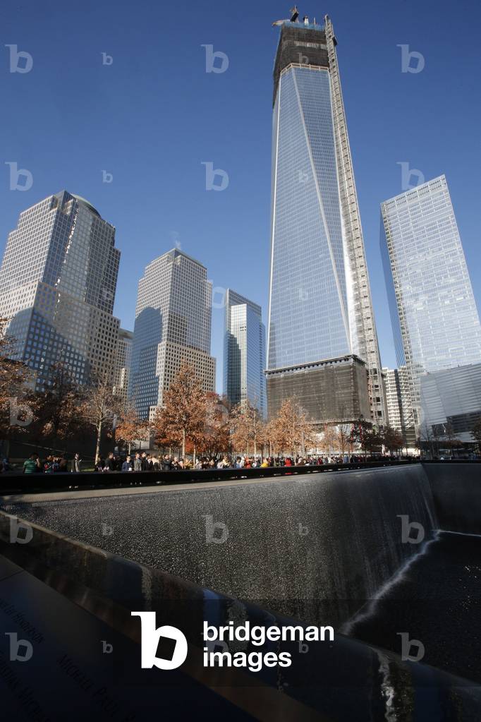 Ground zero - The National 9/11 Memorial at the site of the World Trade Center in Lower Manhattan - New York, United States
