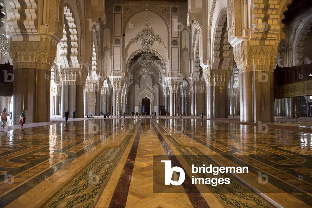 Salle de priere de la Mosquee Hassan II, Casablanca, Maroc (photo)