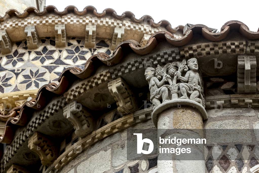 Notre Dame du Port basilica, Clermont-Ferrand, France.